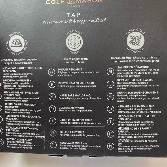 Cole & Mason Tap Acrylic Salt and Pepper Mill Set Salt And Pepper Shaker Faucet - Picture 7 of 9